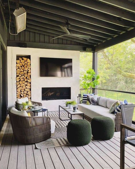 The Top 75 Covered Patio Ideas - Next Luxury Patio Remodel, Covered Patio Design, Outdoor Covered Patio, Patio Deck Designs, Outdoor Fireplace Patio, Outdoor Patio Designs, Enclosed Patio, Backyard Remodel, Outside Patio