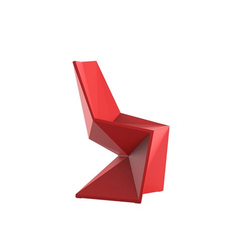 Geometric Chair Design, Geometric Chair, Geometric Furniture, Office Table Design, Karim Rashid, Futuristic Furniture, Chair Outdoor, Interior Work, Red Chair