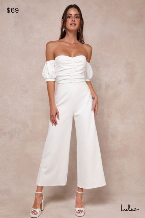 White jumpsuit outfit