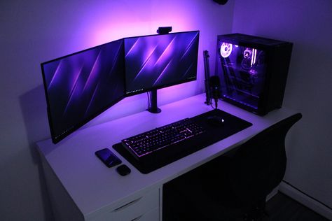 #battlestations #desktop #gaming #gamer #gamingpc #pcgaming #tech #techie #intel #gamingsetup #nvidia #watercooled #pc #uruguay #computer #amd #computers #mods #workstation #pcmod #custompc #pcbuild #pcmasterrace #pcgamer #informatica #rgb #design #interior Cool Gaming Rooms, Gamer Bedroom, Game Room Kids, Gaming Desk Setup, Best Gaming Setup, Computer Gaming Room, Computer Desk Setup, Gamer Setup, Pc Gaming Setup