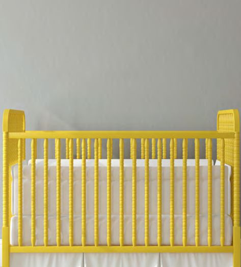 Stokke Cot, Cot Paint, Yellow Crib, Black Crib, Duck Nursery, Yellow Nursery, Unisex Nursery, Gender Neutral Nursery, Baby Yellow