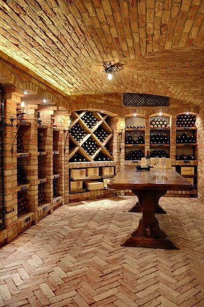 Old World Pantry Doors, Wine Cellar Brick, Wine Cellar Ideas, Wine Cellar Basement, Wine Rooms, Wine Cave, Home Wine Cellars, Root Cellar, Wine Cellar Design