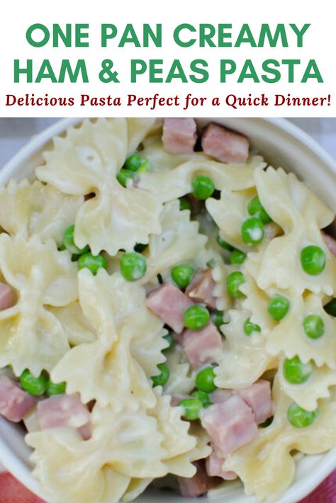 Ham Pasta Recipes, Ham Peas And Pasta, Peas And Pasta, Pasta Ham, Ham And Peas, Peas Pasta, Ham And Noodle Casserole, Ham Dishes, Ham Pasta