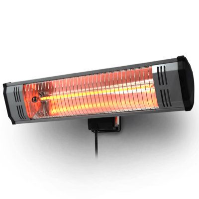 The Tradesman Outdoor Infrared Quartz Heater is the perfect heating solution for shops, garages, job-sites, patios, hot tub areas, and any other outdoor area. Plug this electric heater into your wall outlet and immediately enjoy the warmth. | Heat Storm Tradesman Outdoor 1500 Watt Electric Mounted Patio Heater in Black/Gray, Size 5.5 H x 23.25 W x 3.438 D in | Wayfair Solid Objects, Garage Heater, Mount Silver, Portable Space Heater, Propane Patio Heater, Workshop Garage, Sutton Coldfield, Wall Mounted Heater, Radiant Heaters