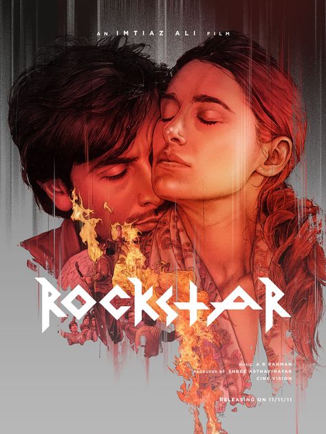 Rock Star Movie, Bollywood Retro, Bollywood Images, Bollywood Posters, Be With You Movie, Movie Posters Design, Cinema Posters, Bollywood Movie, Good Movies To Watch