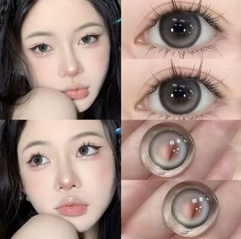 Korean Contact Lenses, Eye Lens Colour, Contacts Lenses, Cosmetic Contact Lenses, Y2k Makeup, Beautiful Eyes Color, Eye Contact Lenses, Saline Solution, Cosplay Contacts