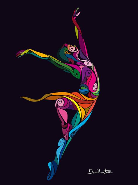 Dancer Illustration Art, Abstract Dance Art, Abstract Dancer Painting, Dancer Illustration, Color Wheel Art Projects, Art Of Dance, Dance Studio Decor, Dance Artwork, Dancer Painting