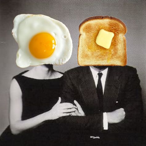 Couple Digital Art, Digital Art Composition, Toast Eggs, Food Collage, Art Composition, Journal Sketchbook, Vintage Hipster, Egg Toast, Sketchbook Journaling