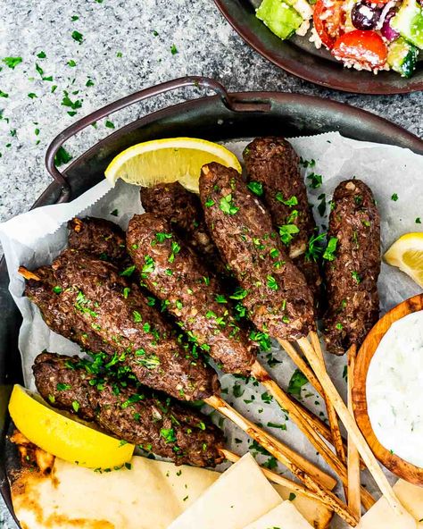 Kefta Recipe, Beef Kofta Recipe, Beef Recipes Easy Dinners, Ground Lamb Recipes, Beef Kebabs, Lamb Kebabs, Kofta Recipe, Ground Beef Recipes Healthy, Jo Cooks