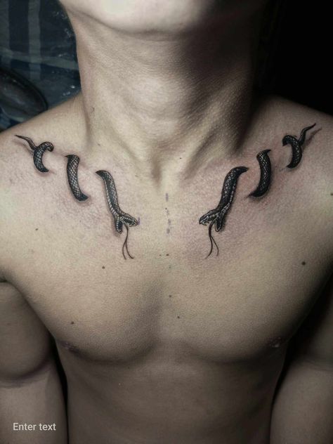 Slytherin Tattoo, Starboy Style, Pins Pictures, Simple Leg Tattoos, Snake Tattoo Meaning, Clavicle Tattoo, Tattoos With Kids Names, Small Tattoos Simple, Back Tattoos For Guys