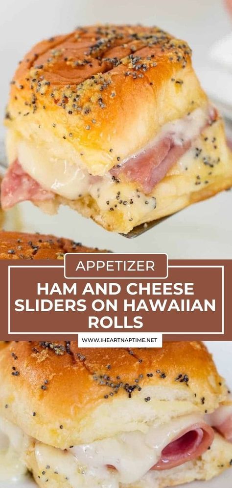 Recipes Sliders, Sliders On Hawaiian Rolls, Sliders Recipes Hawaiian Rolls, Easy Slider Recipes, Sliders Recipes, Ham Cheese Sliders, Hot Sandwiches, Cheese Sliders, Kings Hawaiian