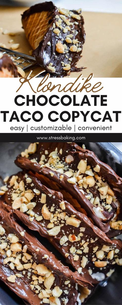 Chocolate Taco, Tacos At Home, Sweet Taco, Choco Taco, Waffle Cone Recipe, Cone Dessert, Dessert Taco, Desserts With Few Ingredients, Dessert From Scratch