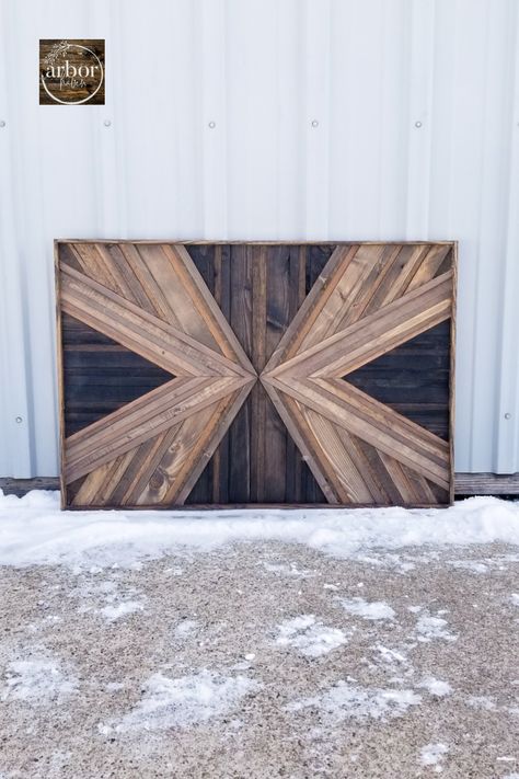 Dark Stain Colors, Wood Wall Art Diy, Barn Quilt Designs, Wood Interior Design, Wood Artwork, Dark Stain, Wood Mosaic, Mosaic Artwork, Wooden Wall Decor