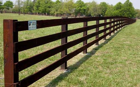 Ranch Fencing Cost Guide 2021 Driveway Fence, Pasture Fencing, Ranch Fencing, Wood Fence Post, Landscape Timbers, Wood Fence Design, Country Fences, Nail Trimming, Horse Fencing