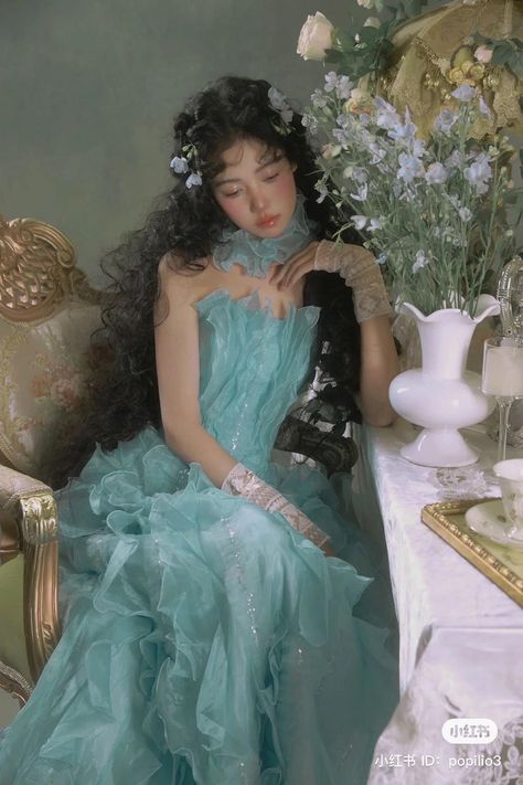 Ethereal Reference, Cute Dress Poses, Ethereal Aesthetic Fashion Casual, Dress Studio Photoshoot, Ethereal Aesthetic Fashion, Ethereal Dresses, Debut Photoshoot, Ethereal Aesthetic, Fairytale Fashion