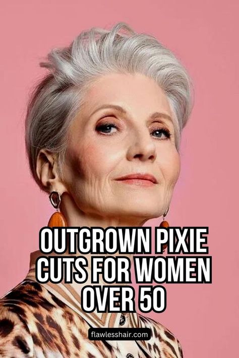 Outgrown Pixie Cuts For Women Over 50