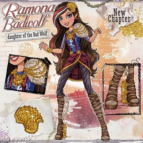 Ramona Badwolf, Ever After High Rebels, Cerise Hood, Red Ridding Hood, Ever After Dolls, Pocket Princesses, Raven Queen, Go Red, Three Little Pigs