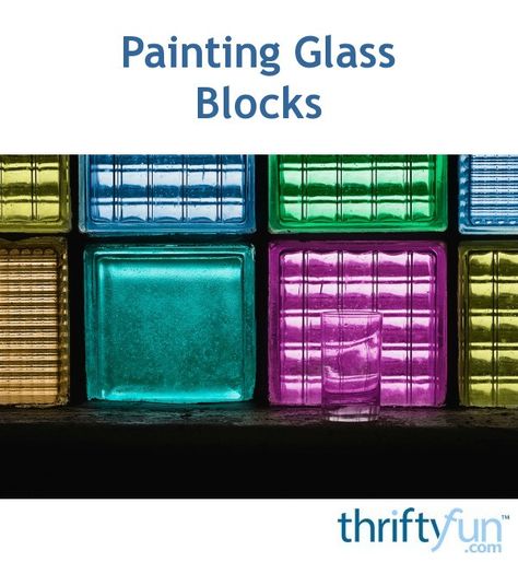 Using the wrong paint on your glass block project can be disastrous. This is a guide about painting glass blocks. Painting Glass Blocks, Modge Podge Glass, Colored Glass Block, Painted Glass Blocks, Glass Transfer, Glass Blocks Wall, Window Blocks, Art And Craft Paper, Kitchen 2023