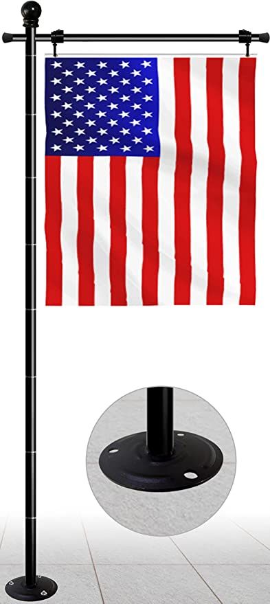 Amazon.com : Koutemie 10FT Garden Flag Pole Stand with Metal Base for 3x5 American flags, Adjustable Heavy Duty Outdoor Flagpole Holder Kit for Wooden Floor or Hard Ground, 1 Pack : Patio, Lawn & Garden Flag Pole Stand, Pole Stand, Flag Holder, Powder Paint, American Flags, Coat Paint, Wooden Floor, Flag Stand, Structure Design