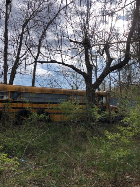 Grunge, abandoned, old bus, school bus, outdoor photography Old School Bus Aesthetic, Abandoned Bus Aesthetic, School Aesthetic Grunge, Ashlyn Banner Aesthetic, School Bus Graveyard Aesthetic, Abandoned School Aesthetic, Sbg Aesthetics, Abandoned School Bus, School Bus Aesthetic