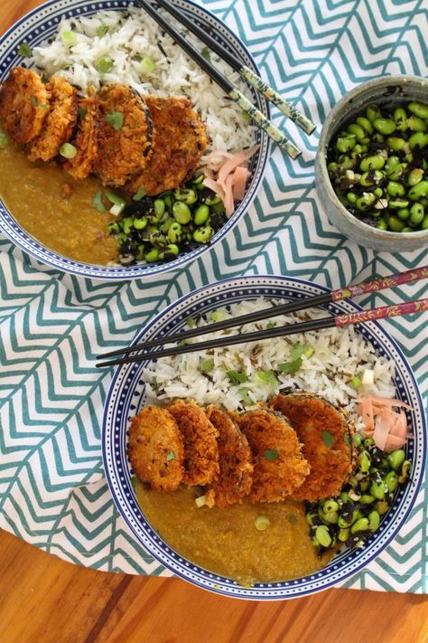 Veggie Katsu Curry, Katsu Curry Recipe, Katsu Curry Recipes, Katsu Curry, Vegan Sweet Potato, Curry Sauce, Curry Recipe, Veggie Dishes, Meat Free