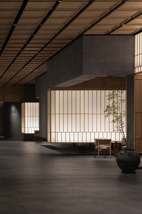 Hotel Reception Design, Spa Relaxation Room, Hotel Lobby Reception, Japanese Spa, Japanese Restaurant Design, Japanese Hotel, English Cottage Style, Hidden Places, Modern Hotel