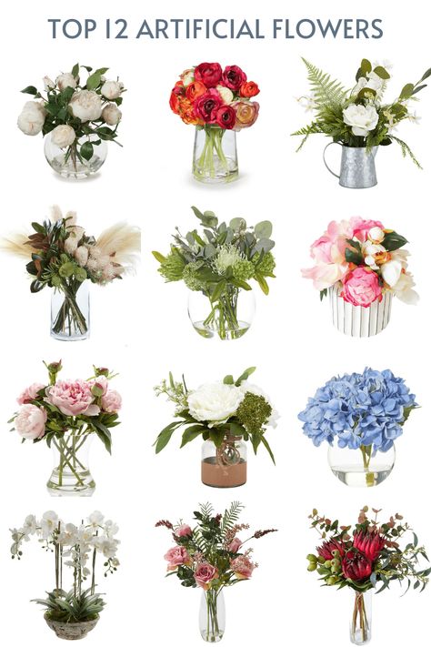 fake flowers in vases and glass pots australian suppliers Fake Flowers In Vase, Ikea Flowers, Vase Table Centerpieces, Pottery Flowers, Fake Flowers Decor, Flowers In Vases, Potted Ferns, Artificial Flowers Decor, Fake Flower Arrangements