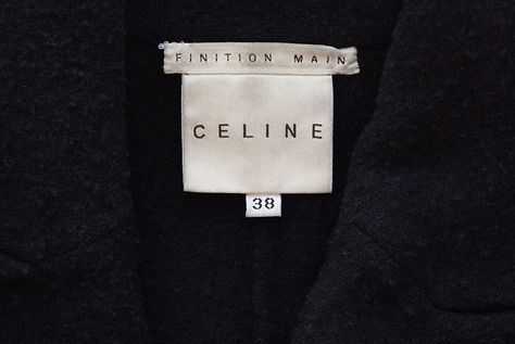 Céline Garment Label Clothing Labels Design, Clothing Packaging, Garment Labels, Clothing Tags, Tag Design, Woven Labels, Fashion Logo, 로고 디자인, Clothing Labels