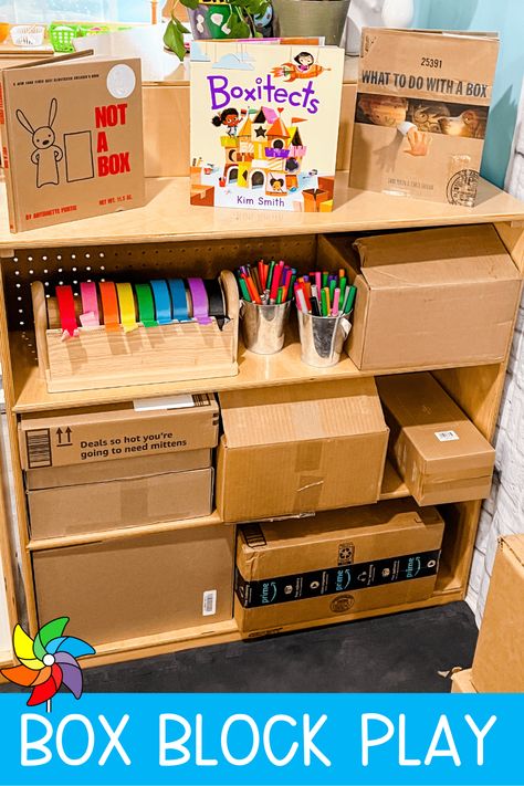 Boxitects Activities, Box Study Creative Curriculum Preschool, Block Center Preschool, Snowflake Making, Play To Learn Preschool, Preschool Construction, Curriculum Preschool, Blocks Preschool, Block Center