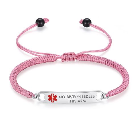 Medical Alert Bracelet Womens, Medical Alert Symbol, Heart Medical, Medical Id Bracelets, Medic Alert Bracelets, Medical Bracelet, Always Shine, Medical Alert, Heart Chain