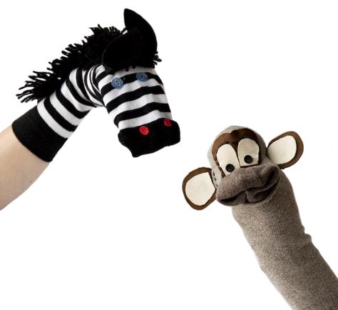 Sock puppets!  http://www.madeinme.co/blog/friday-fives-socks-away.html Young Toddler Activities, Denim Dog Collar, Monkey Puppet, Hand Socks, Puppets For Kids, Puppets Diy, Sock Puppets, Sock Doll