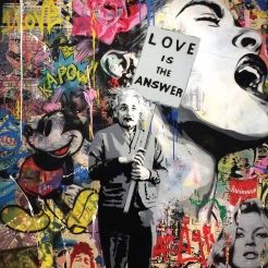 Mr. Brainwash - Artists - Taglialatella Galleries Banksy Posters, Living Room Canvas Painting, Love Is The Answer, Name Paintings, Mr Brainwash, Arte Punk, Michel Basquiat, Pop Art Canvas, Street Graffiti