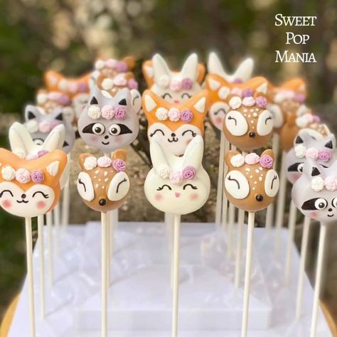 Little Woodland Fox Cakepop Mini Tutorial | Like I promised, here is a mini tutorial on how I created this cute Woodland Foxy Loxy!! Can you believe I used the Mickey Mouse Cake Pop Stamps to get... | By Sweet Pop Mania | Facebook Cake Pop Tutorial, Fox Cake, Woodland Cake, Baby Shower Cake Pops, Mini Tutorial, Mickey Mouse Cake, Woodland Fox, Mouse Cake, Themed Cupcakes