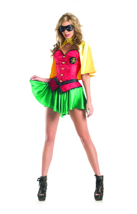 miss robin costume by be wicked. includes corset,skirt,cape,mask, and patch. available in sizes s/m, m/l and l/xl. Batman And Robin Costumes, Robin Superhero, Diy Superhero Costume, Female Robin, Superhero Costumes Female, Superhero Halloween Costumes, Robin Costume, Quick Halloween Costumes, Robin Cosplay