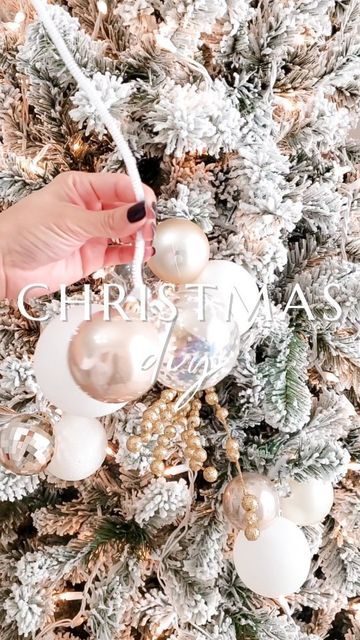 Christmas Ornaments Balls Ideas, Diy Letter Christmas Ornaments, Adding Ornaments To Christmas Tree, Christmas Tree Ideas Cluster Ornaments, How To Do Ornament Clusters, Hanging Ornaments On Christmas Tree, How To Bundle Ornaments, Christmas Ornament Ball Clusters, Clustered Christmas Balls