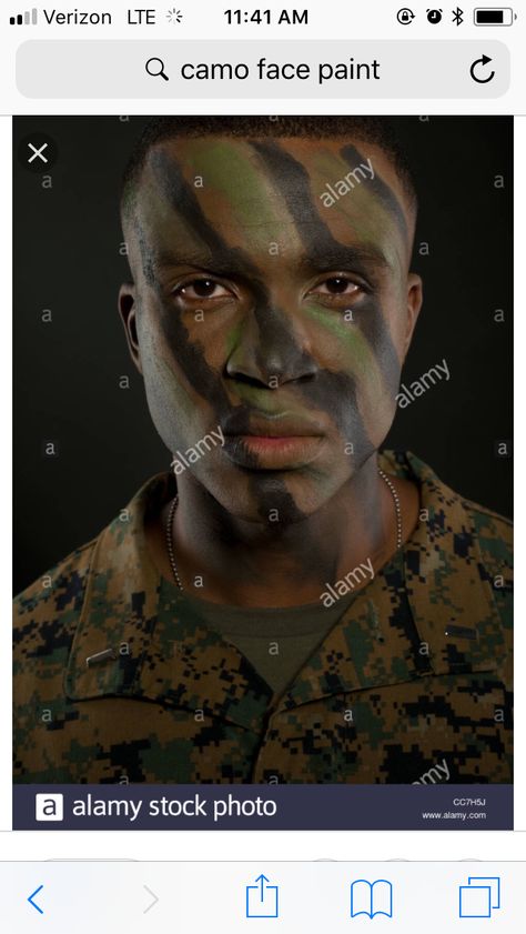 Army Face Paint, Army Makeup, Camo Makeup, Camouflage Face Paint, Camo Face Paint, Ghost Face Mask, Camouflage Makeup, Marine Paint, Hollywood Makeup