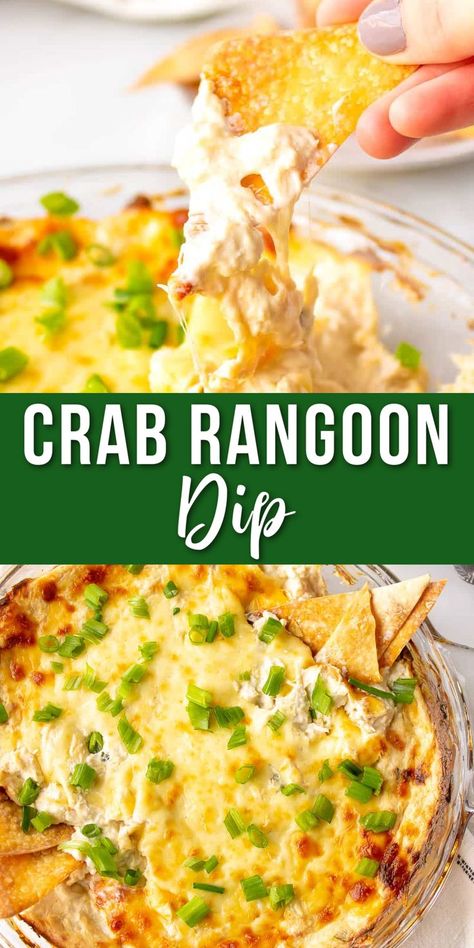 crab rangoon dip in a bowl Easy Crab Rangoon Dip, Won Ton Chips, Easy Crab Rangoon, Rangoon Dip, Crab Rangoons, Chinese Appetizers, Crab Rangoon Dip, Wonton Chips, Crab Rangoon Recipe