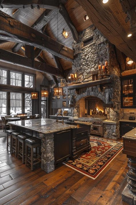 Mountain Home Interiors Cozy Cabin, Rustic Western Home Decor, Cabin Style Homes, Mountain Dream Homes, Barn Style House Plans, Regal Design, Dream Life House, Rustic Home Design, Beautiful Home Designs