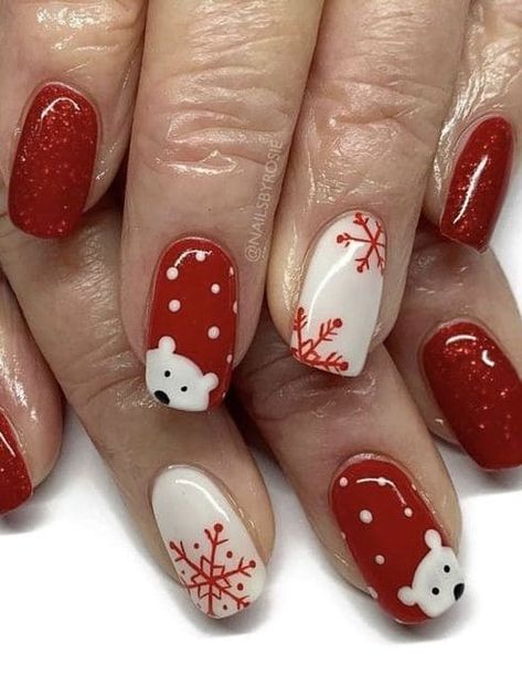 Art Noel, Christmas Gel, Red Christmas Nails, Nail Tutorial, Cute Christmas Nails, Christmas Gel Nails, Christmas Nails Easy, Christmas Nail Art Designs, Christmas Nails Acrylic