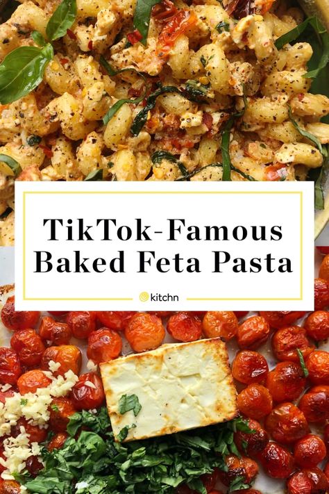 Baked Feta Gnocchi, Pasta Night Ideas, Kristi Lee, Tomato Gnocchi, Tomato Pasta Bake, Baked Feta Pasta, Pastas Recipes, Baked Feta, Tiktok Famous