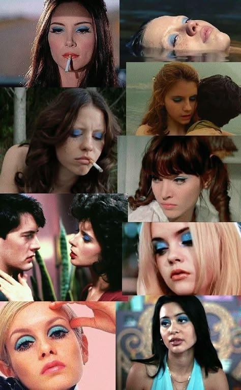 70s Makeup, Joe Black, Koro Sensei, Swag Makeup, Dope Makeup, Cute Makeup Looks, Blue Eyeshadow, Make Up Inspo, Blue Makeup