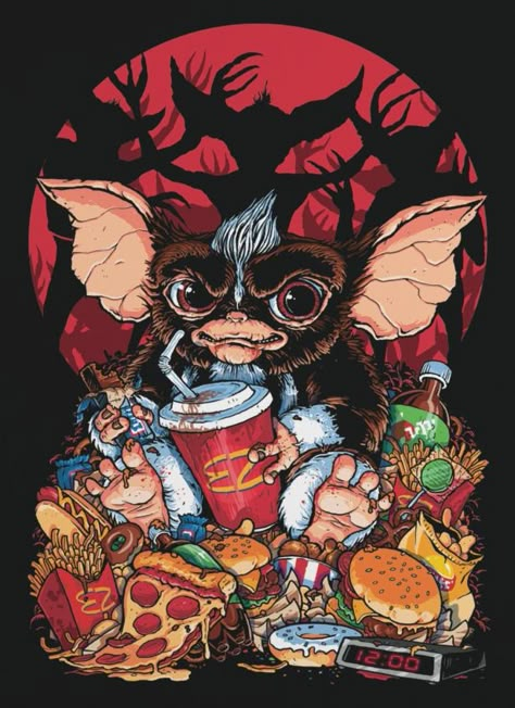 Gremlins Ilustrasi Dan Poster, Gremlins Art, 80s Aesthetic Wallpaper, Halloween Tshirt Designs, Zombie Illustration, Trippy Cartoon, Awesome Wallpapers, Cute Disney Wallpaper, Night Art