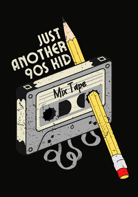 Being a 90s kid myself this art brings back a lot of memories from creating mixtapes of our favorite songs and rewriting them after a few months until the cassette is no more working. Oh, so 90s! This art is for all my love for the 90s. Buy this art translated onto a lot of products to choose from. :D 90s Mixtape Aesthetic, 1990s Posters, Apartment Wallpaper, Tshirt Prints, 90s Art, American House, Poster Drawing, 90s Aesthetic, Pen Drive