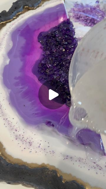 K a r e n    G o v e r n a l e on Instagram: "📸✨ New Arrival Alert! ✨📸

Check out this stunning purple resin geode art piece, adorned with real quartz points and amethyst stones throughout. This unique and mesmerizing creation is now available for sale at the Uptown Art Gallery at City Hall in Brooksville, Florida. 

Whether you’re a collector or just looking for a statement piece to elevate your space, this artwork is a must-see! 🌟💜

🔮 Interested in making it yours? Send me a message for more details!

#GeodeArt #ResinArt #Amethyst #Quartz #UptownArtGallery #BrooksvilleFL #ArtForSale #HomeDecor #UniqueArt #Handmade #ArtCollectors #InteriorDesign #resinart #resinartwork #resinartist #resingeode #floridaartist #hernandocounty #agate #agateart  #artforsale #artforyourhome #artforthehome Resin Geode Art, Brooksville Florida, Agate Art, Purple Resin, Resin Geode, Florida Artist, Geode Art, Amethyst Stones, Resin Artwork