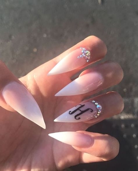 Nails With Initials, Boyfriend Initials, Purple Acrylic Nails, Makeup Hacks Beauty Secrets, Red Acrylic Nails, Long Acrylic Nail Designs, White Acrylic Nails, Long Nail, Long Square Acrylic Nails