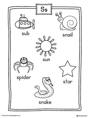 The Letter S Word List with Illustrations Printable Poster is perfect for students in preschool and kindergarten to learn new words and the beginning letter sounds of the English alphabet. S Words Preschool, Sound S Activities, S Sound Worksheet, Letter S Worksheets For Preschool, Letter S Activities For Preschool, Letter S Worksheet, B Words List, Letter T Words, Infant Education