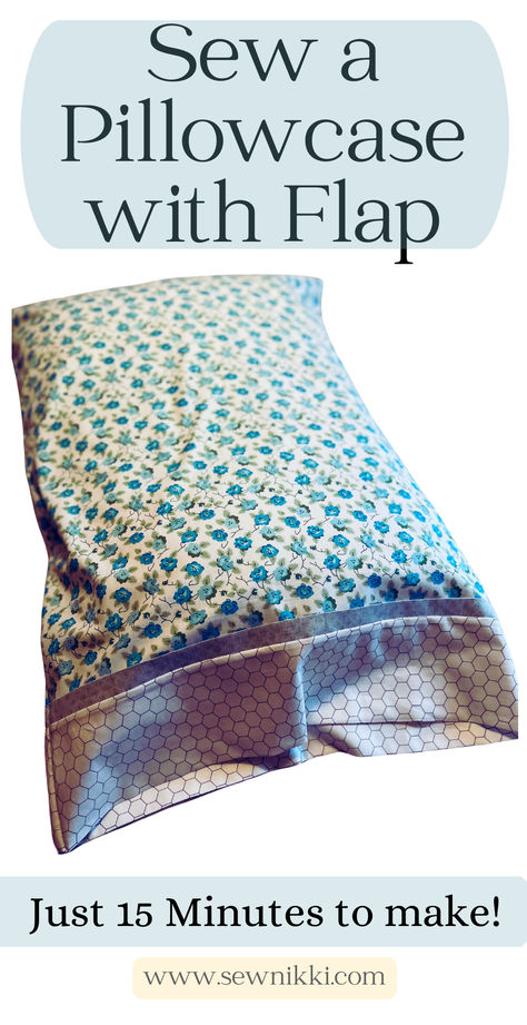 how to sew a pillowcase with a flap and piping in 15 minutes Free Pillow Case Pattern, Sewing Pillow Case, King Pillow Case Pattern, How To Make A Throw Pillow, Making Pillow Cases, How To Sew A Pillow Case, Pillowcase Pattern Easy, How To Make A Pillowcase, Queen Size Pillow Case Pattern