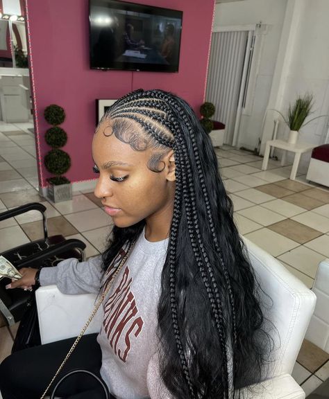 Curly Hair Sew In, Box Braid Hair, Weave Hairstyles Braided, Braided Hairstyles For Black Women Cornrows, Sew In Hairstyles, Big Box Braids Hairstyles, Quick Weave Hairstyles, Box Braids Hairstyles For Black Women, Cute Braided Hairstyles