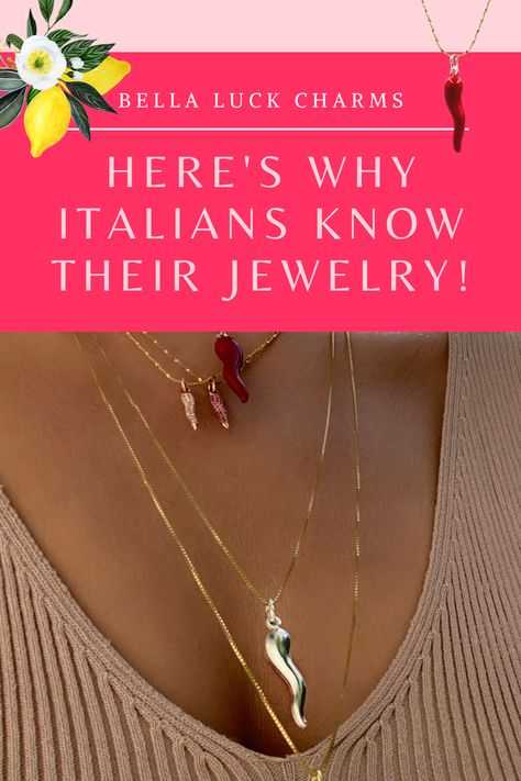 If there is one thing that stands out and that Italian's know best - it's their jewelry! Here's why the Italians have perfected the art of jewelry design and what makes it so unique. #jewelry #blogpost #italianblog #italylovers #jewelrylovers Luxury Tahitian Pearl Jewelry With Pearl Charm, Luxury Baroque Pearl Charm Jewelry, Traditional Sicilian Jewelry, Gold Our Lady Of Guadalupe Necklace In 14k Gold, Luxury Handmade Murano Glass Necklace, Italy Street, Fine Gold Jewelry, Face Forward, Italian Culture