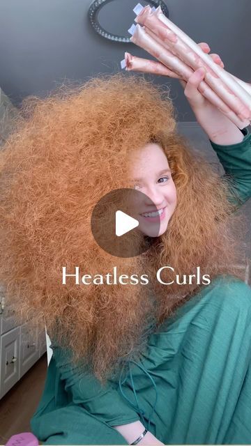 Everyone asked how can you make curls without irons and curling devices that can cause hair damages . Here is my favorite @mykitsch small... | Instagram How To Make Hair Curlier, How To Curl Your Hair Without A Curler, How To Use Hair Curlers, Robe Curls Hair Tutorial, How To Make Curls, 5 Minute Curls, Heatless Curls Short Hair, Make Hair Curly, Hair Curlers Overnight